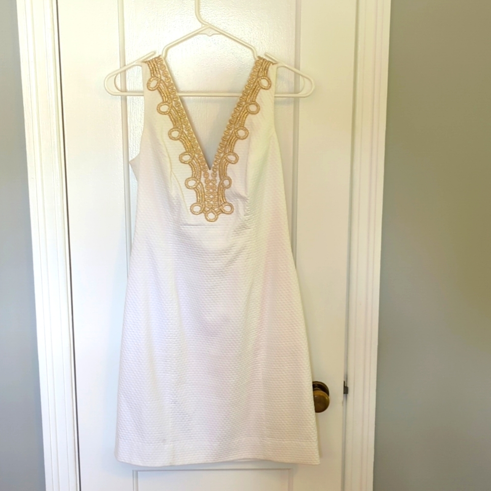 [Lilly Pulitzer] Bentley shift dress in resort white size 2